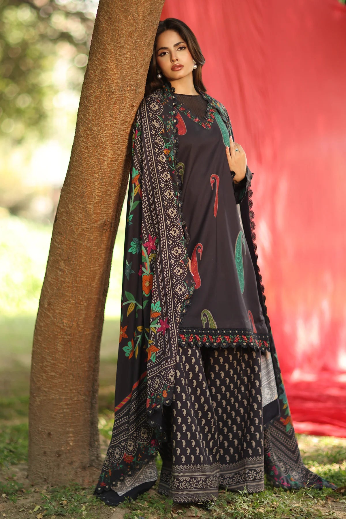 3-PC Unstitched Embroidered Linen Collection