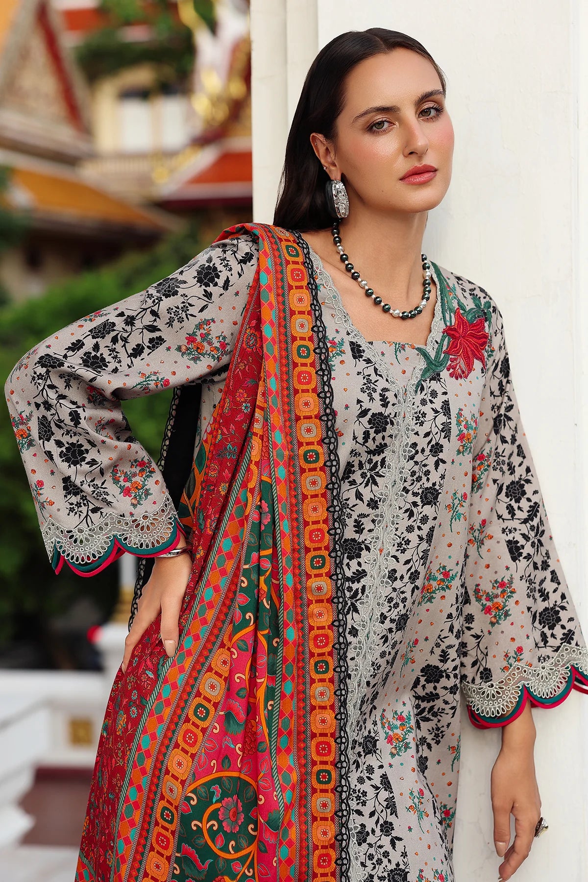 3-PC Unstitched Embroidered Linen Collection