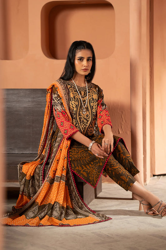 3-PC Unstitched Printed Karandi Collection