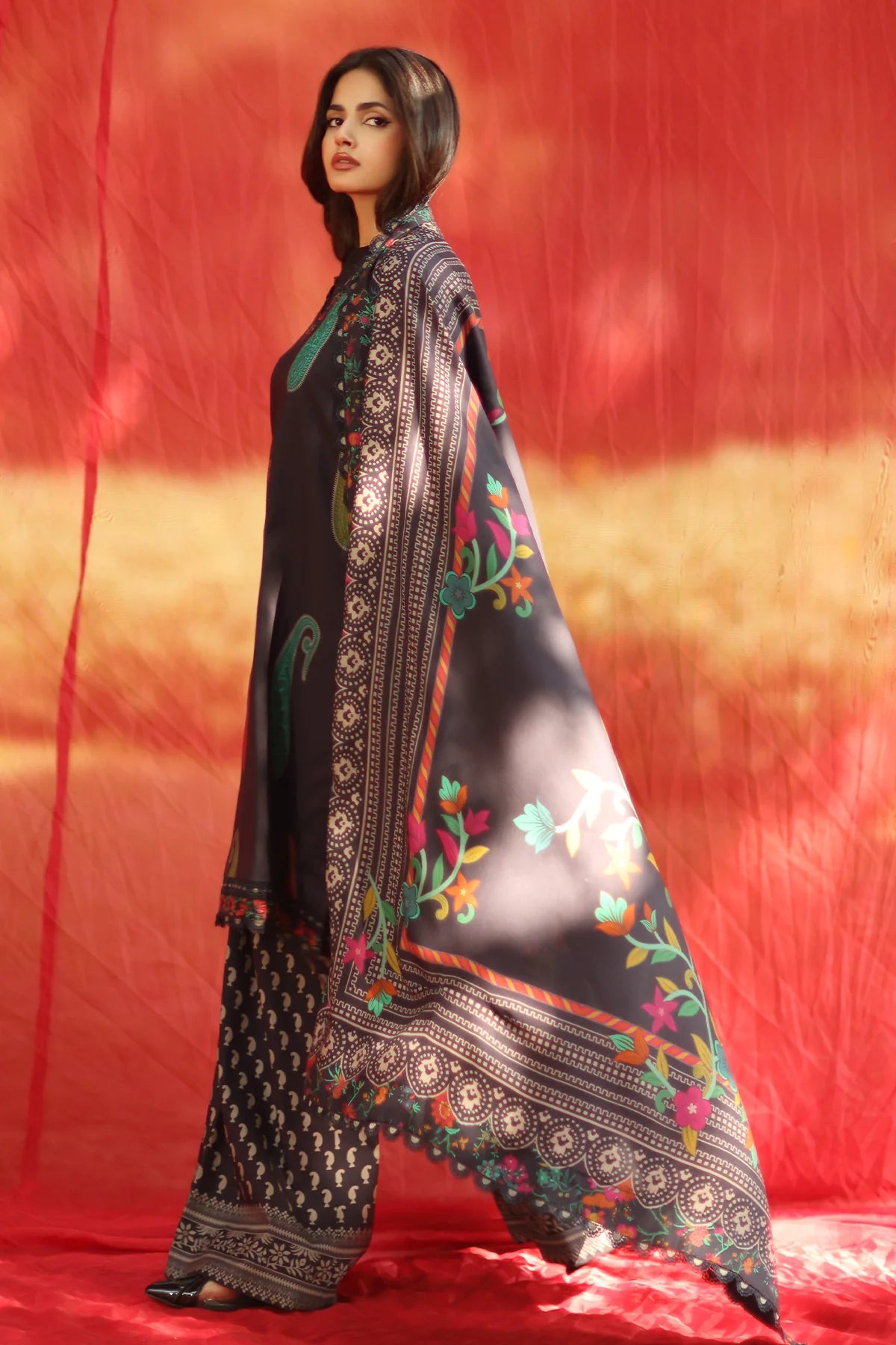 3-PC Unstitched Embroidered Linen Collection