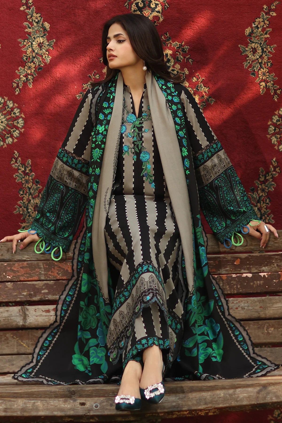 3-PC Unstitched Embroidered Linen Collection