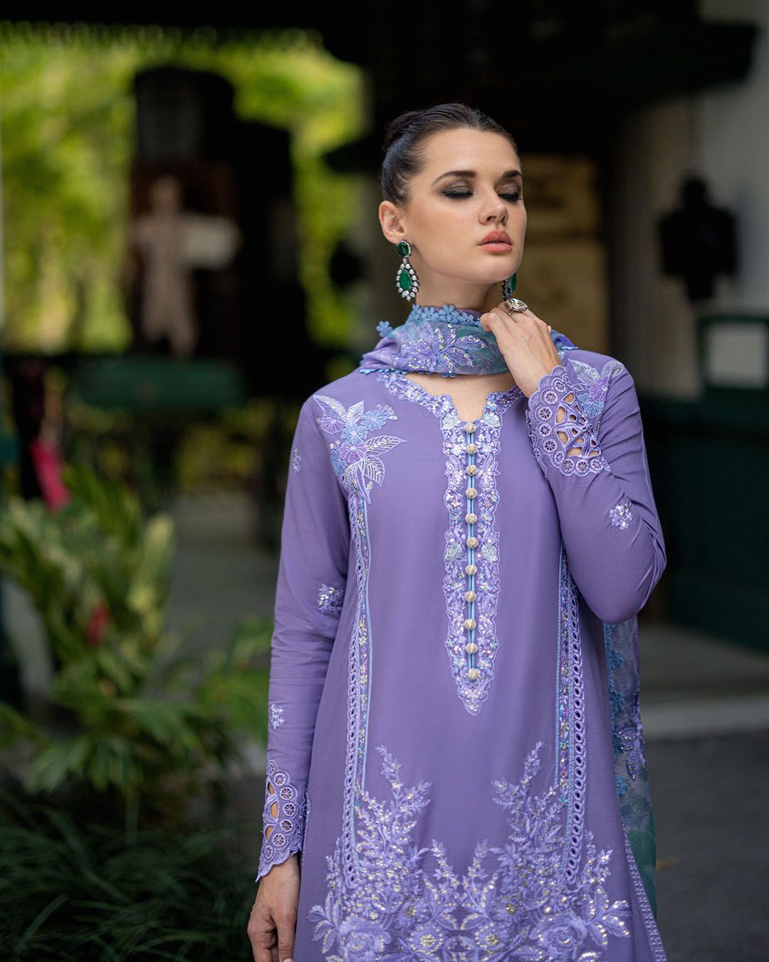 Mushq 801 - Premium Dhanak Winter Ensemble | Embroidered Elegance